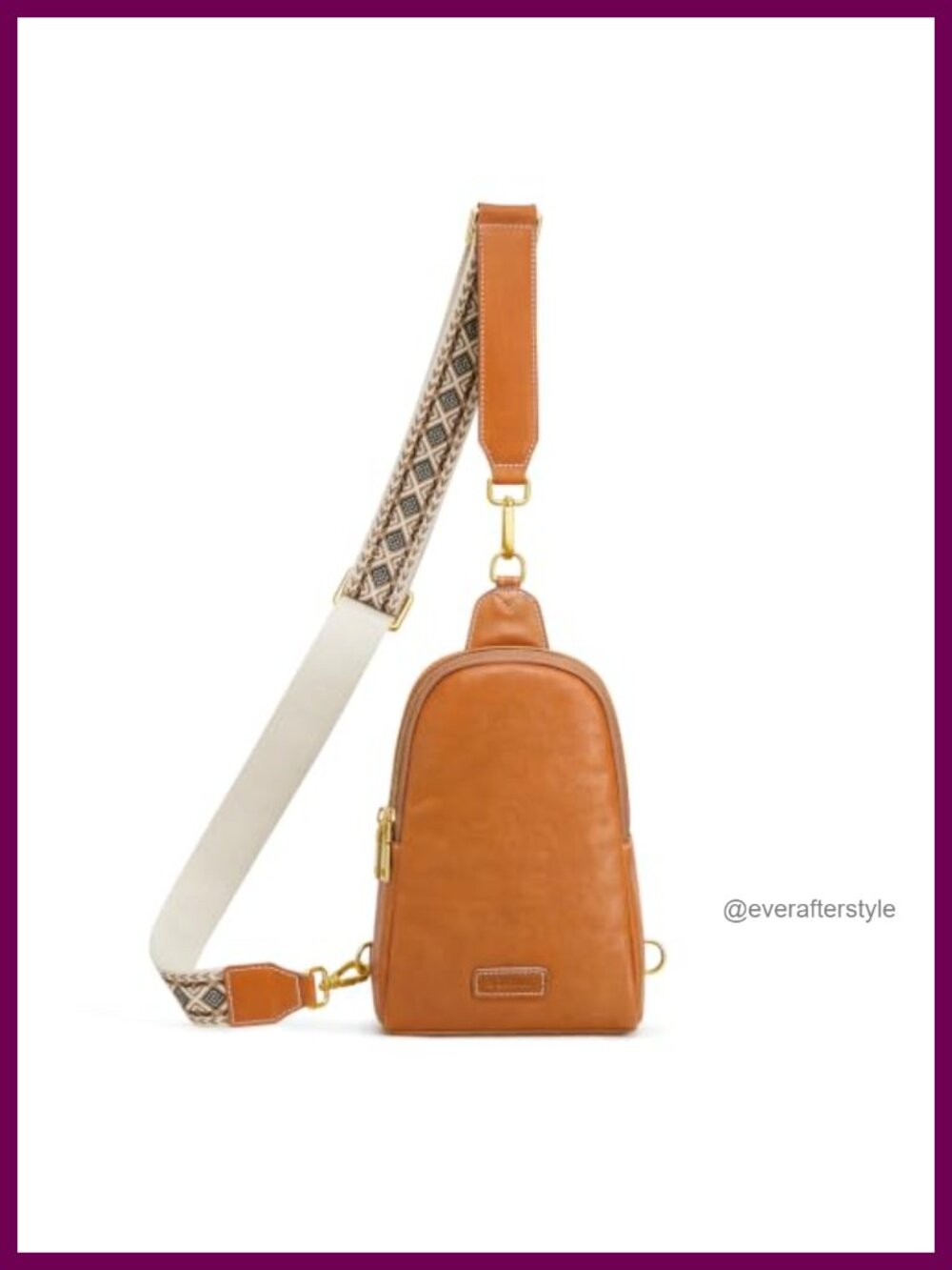 Top Grain Vegetable Tanned Leather Sling Bag RFID Anti Theft Crossbody Purse